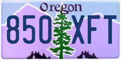 OR license plate 850XFT