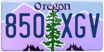 OR license plate 850XGV