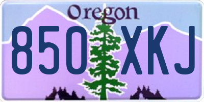 OR license plate 850XKJ