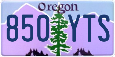 OR license plate 850YTS