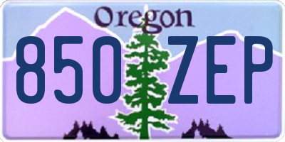 OR license plate 850ZEP