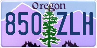 OR license plate 850ZLH