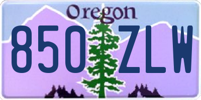 OR license plate 850ZLW