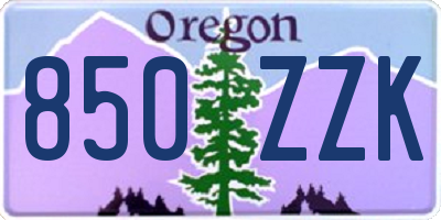 OR license plate 850ZZK