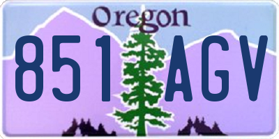OR license plate 851AGV
