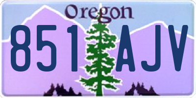 OR license plate 851AJV