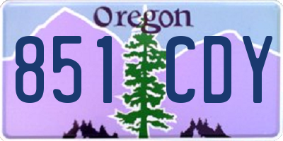 OR license plate 851CDY
