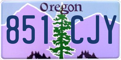 OR license plate 851CJY