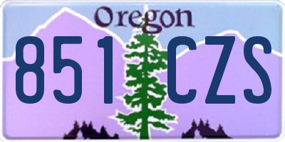 OR license plate 851CZS