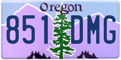 OR license plate 851DMG