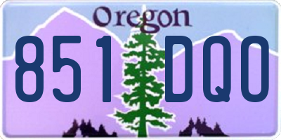 OR license plate 851DQO