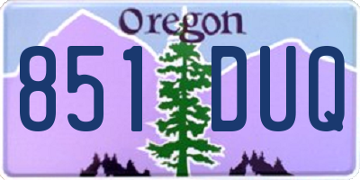 OR license plate 851DUQ