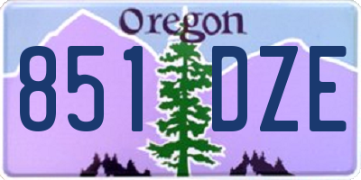 OR license plate 851DZE