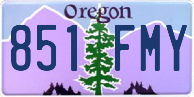 OR license plate 851FMY