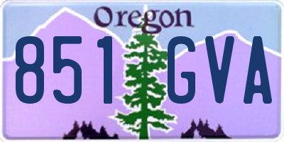 OR license plate 851GVA