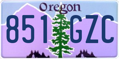 OR license plate 851GZC