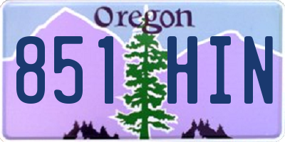 OR license plate 851HIN