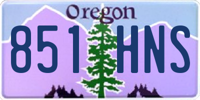 OR license plate 851HNS