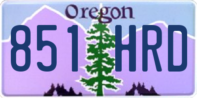 OR license plate 851HRD