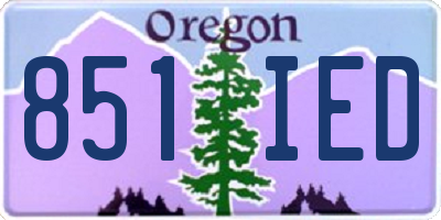 OR license plate 851IED