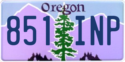 OR license plate 851INP