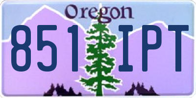 OR license plate 851IPT