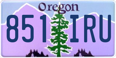 OR license plate 851IRU