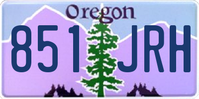 OR license plate 851JRH