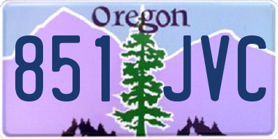 OR license plate 851JVC