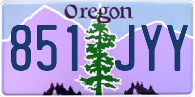 OR license plate 851JYY