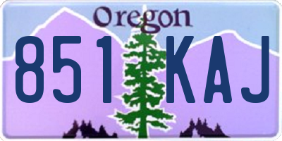 OR license plate 851KAJ
