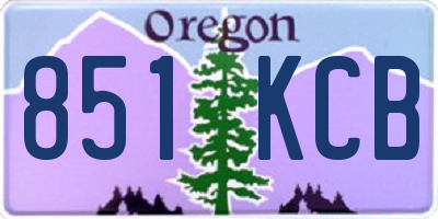 OR license plate 851KCB