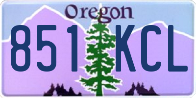 OR license plate 851KCL