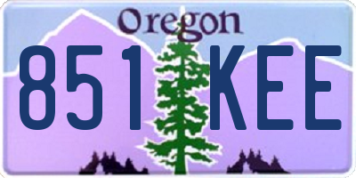 OR license plate 851KEE