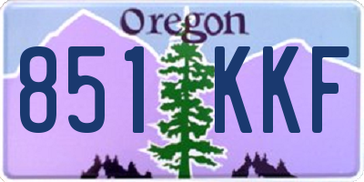OR license plate 851KKF