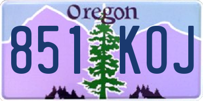 OR license plate 851KOJ