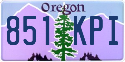 OR license plate 851KPI