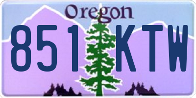 OR license plate 851KTW