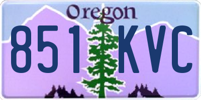 OR license plate 851KVC