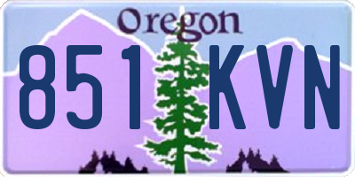 OR license plate 851KVN