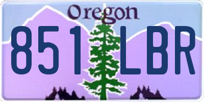 OR license plate 851LBR