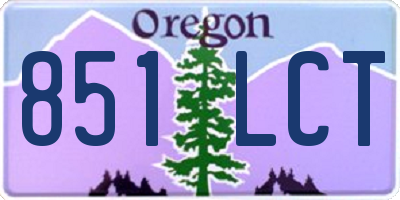 OR license plate 851LCT