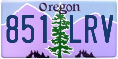 OR license plate 851LRV