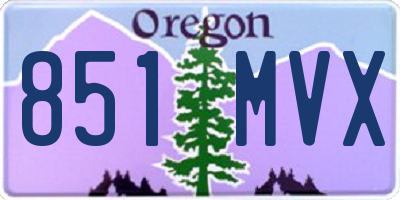 OR license plate 851MVX