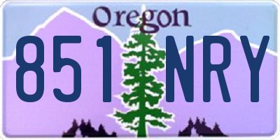 OR license plate 851NRY