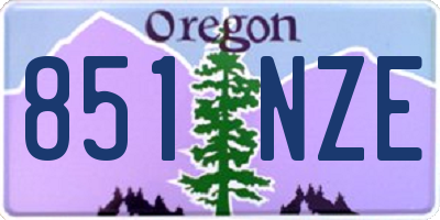 OR license plate 851NZE