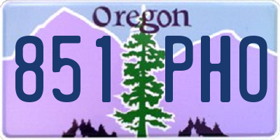 OR license plate 851PHO