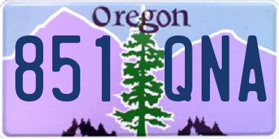 OR license plate 851QNA