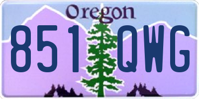 OR license plate 851QWG