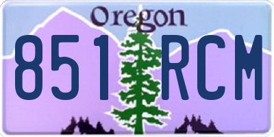 OR license plate 851RCM